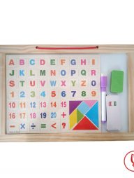 উডেন এ্যালফাবেট বোর্ড (সাদা+কালো বোর্ড সহ, ছোট সাইজ)