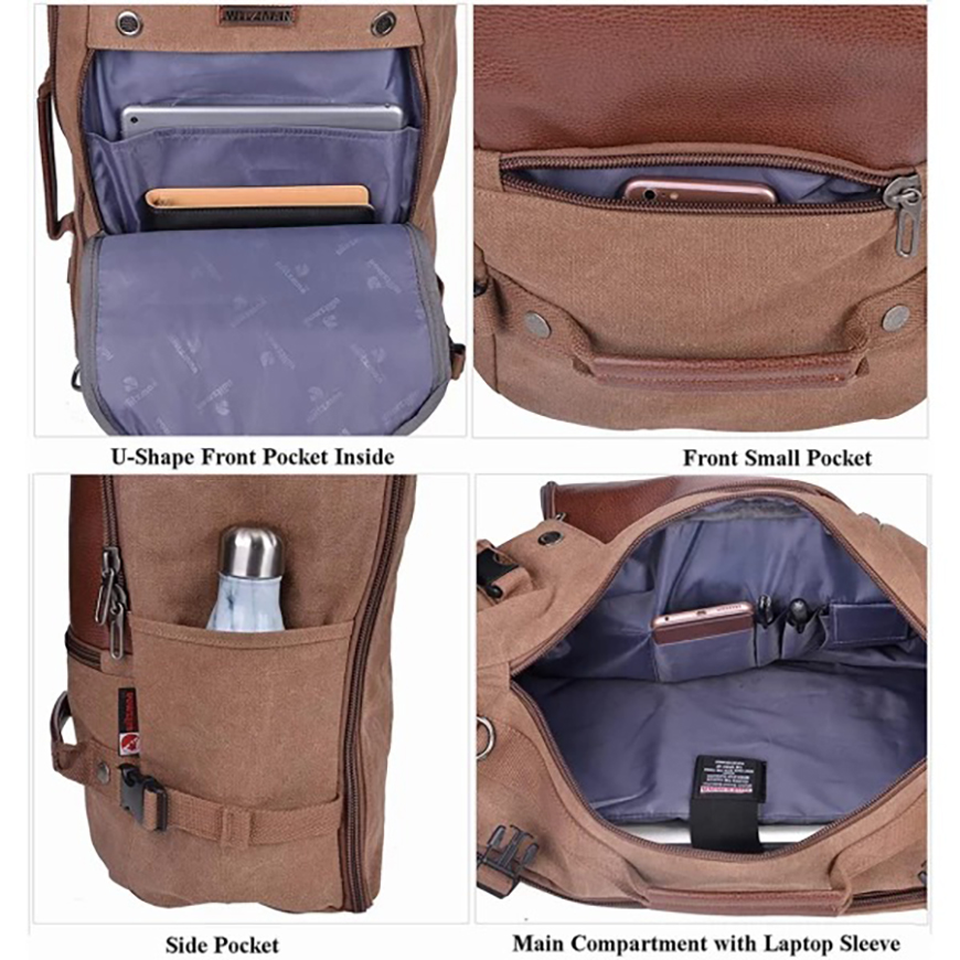 Witzman A2021 21 Inch Travel Backpack Dark Blue Wafilife