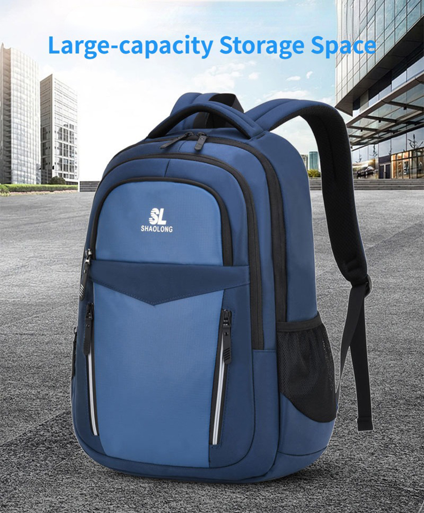 Shaolong SL6003 Large Capacity School Backpack (Grey) Wafilife