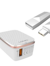 LDNIO A1204Q Quick Charge 3.0 Travel Charger with USB Type-C Cable