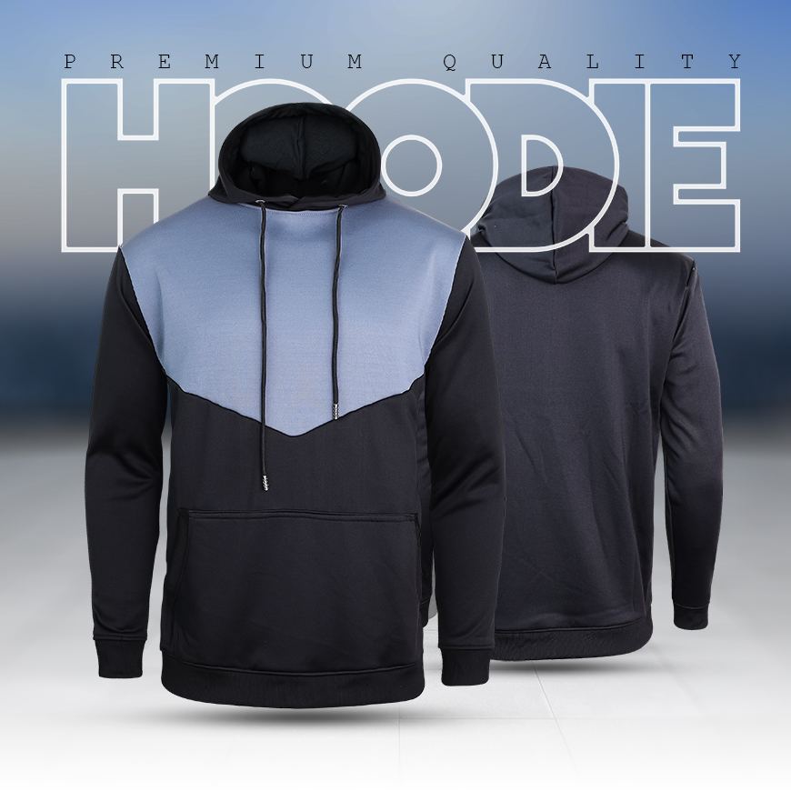 Hoodie : China Contrast Hoodie – Black Radiant