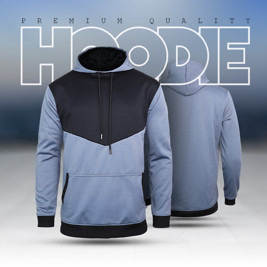 Hoodie : China Contrast Hoodie – Ash Radiant