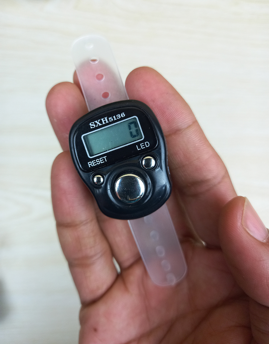 DIGITAL PLASTIC LED BACKLIGHT FINGER RING TASBIH COUNTER