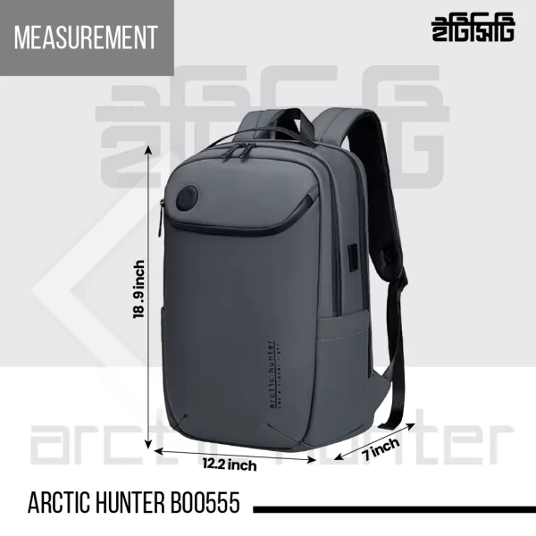 Arctic Hunter B00555 Water Resistant Laptop Backpack (Grey) Wafilife