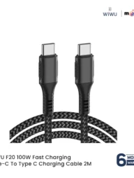 WiWU F20 100W Fast Charging Type-C To Type-C Charging Cable