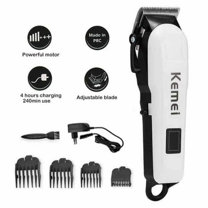 Kemei-KM-809A-Digital-Electric-Rechargeable-Professional-Hair-Clipper-Trimmer-7 copy