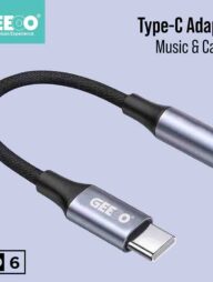 GEEOO AD6 Type-C to 3.5 mm Headphone Jack Adapter
