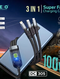 GEEOO DC305 Super Fast 3-in-1 Charging Cable