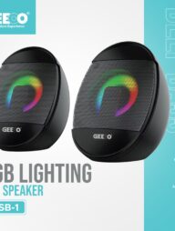 GEEOO USB-1 Speaker: Deep Bass, RGB Lights