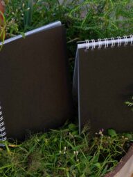 Silver Coated Paper Black Spiral &amp; Studio Series Notebook 2-Pack