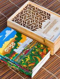 Sevendaysnotes Bangladesh Division Series Wooden Pack Collectors Edition: Dhaka, Chattogram (Heritage &amp; Ocean), Sylhet, Barisal, Khulna, Rajshahi, Mymensingh &amp; Rangpur Notebook with Badge (SN202008122, SN202103127, SN202103128, SN202108148, SN202205175, SN202205176, SN202205177, SN202205178 &amp; SN202205179) 9-Pack