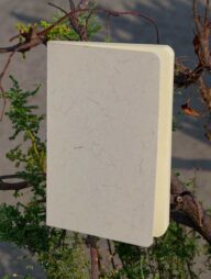Yellowish Page Hand Made Texture Grey Cover Notebook
