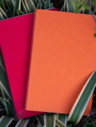 Yellowish Page Hand Made Orange &amp; Red Cover Notebook 2-Pack