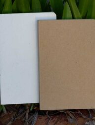 Yellowish Page Hand Made Kraft &amp; Texture White Cover Notebook 2-Pack