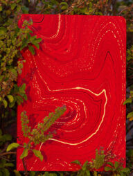 Texture Notebook (Jute Handmade Board Cover) (Red)