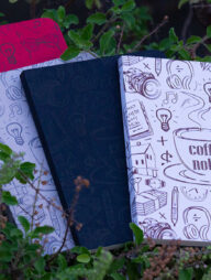 Coffee Note Series Black, Grey, Red &amp; White Notebook (SN20218147) 4-Pack