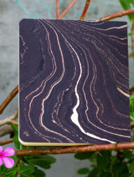 Black Texture Notebook (Jute Handmade Board Cover)