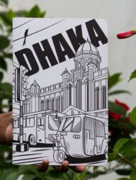 Dhaka (Line) White Cover Notebook (SN202309382)