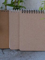 Memo Book White, Black &amp; Silver Double-O Ring Notebook 3-Pack