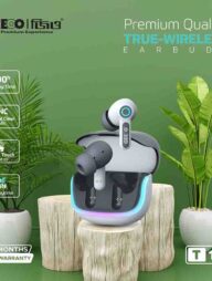 GEEOO T10 Fast Charging TWS with ENC (Gray And Blue)