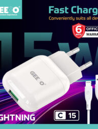 GEEOO C15 (L) FAST CHARGER SET With 3A FAST CHARGING CABLE