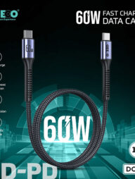 GEEOO DC26 Fast Charging 1M Long 60W (PD-PD) Data Cable