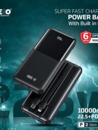 GEEOO P2 Slim 10000mAh Fast Charging Power Bank