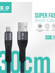 GEEOO DC15 Super Fast Charging (Type-C) 30CM Short Cable 3A Safe Charge