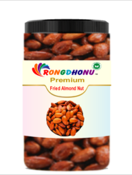 Rongdhonu Premium Fried Almond Nut, Vaja Kath Badam (ভাজা কাঠ বাদাম)-250gm