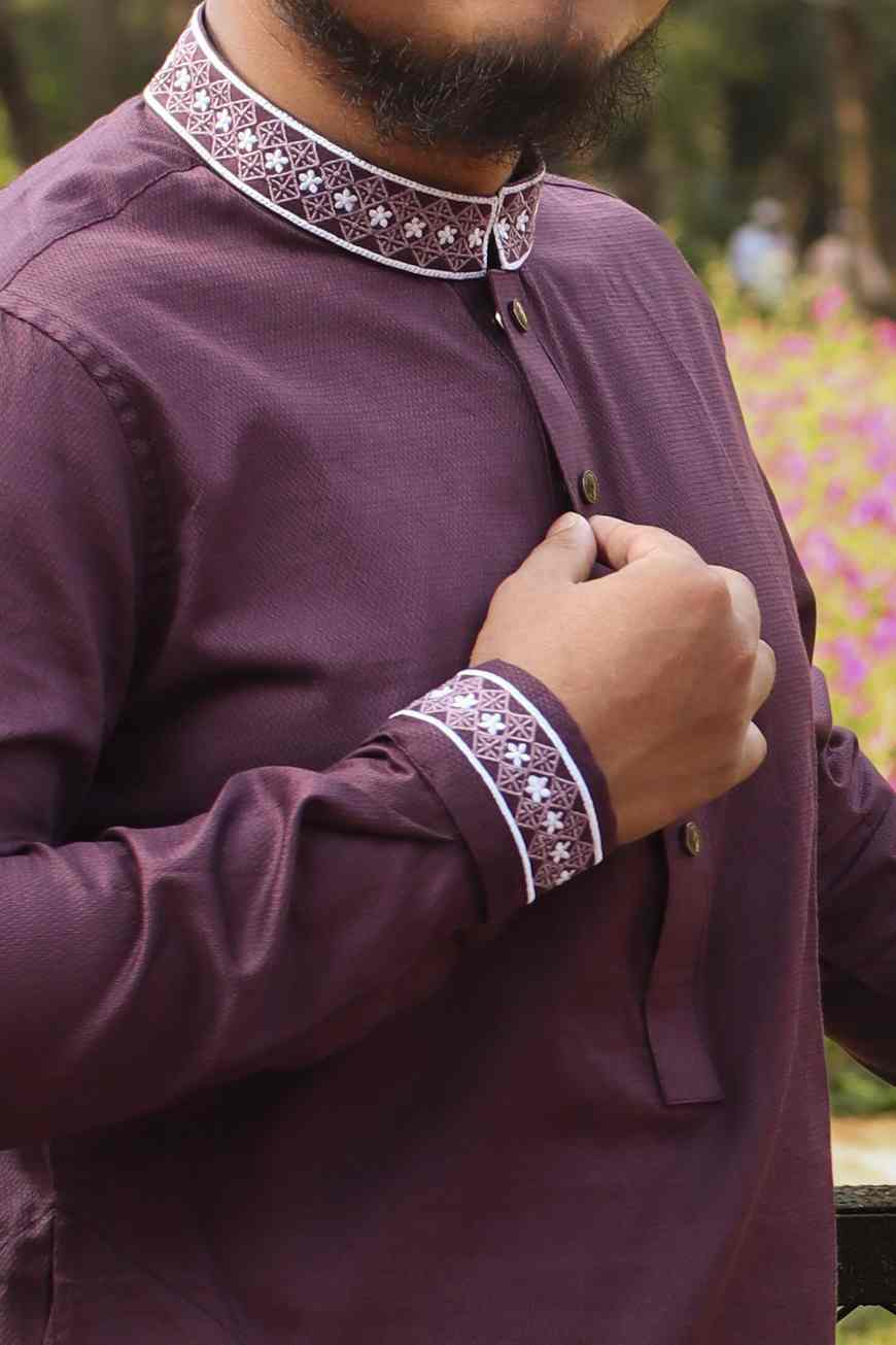 Classic Dark Raspberry Panjabi 2