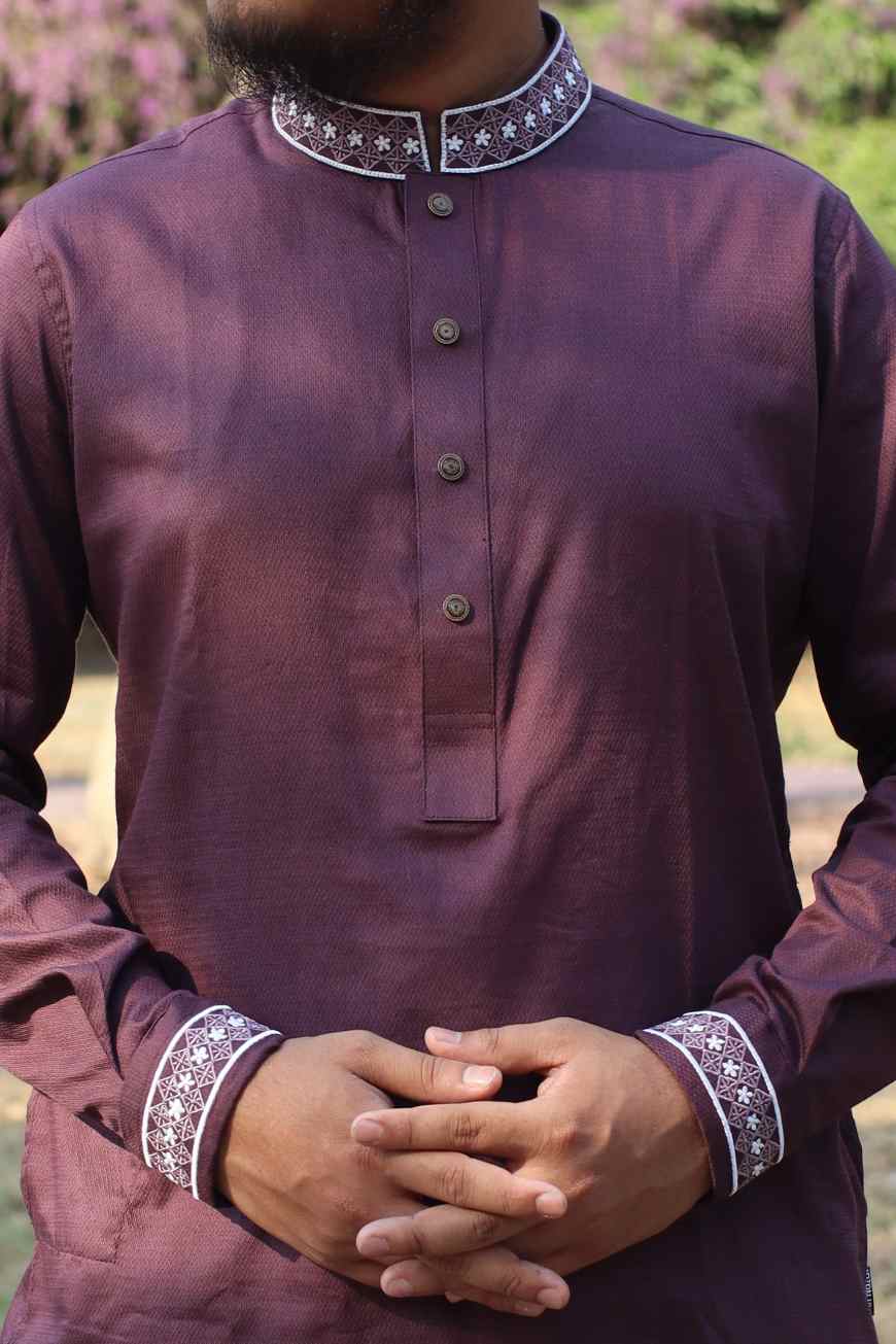 Classic Dark Raspberry Panjabi 3