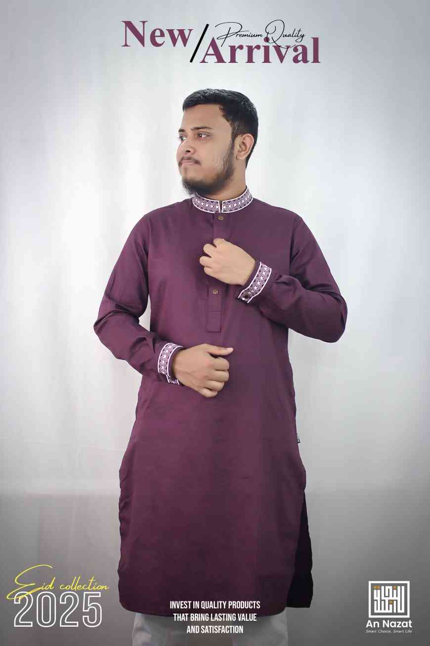 Classic Dark Raspberry Panjabi 7