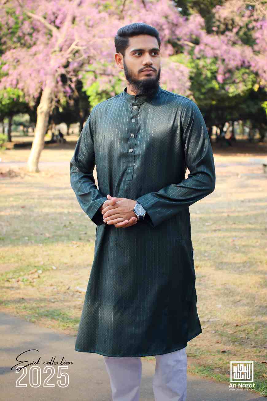 Gorgeous Bottle Green Panjabi 3