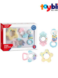 Toybliss Adorable Baby 4pcs Rattle Set (HE0126), Ages 0m+