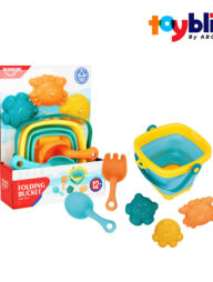 Toybliss Folding Bucket &amp; Beach Toy Set (HE0258), Ages 1+