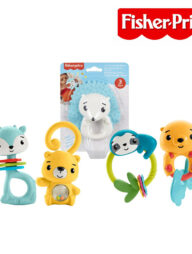 Fisher Price HJW11 Animal Rattle Assortment, Ages 3m+