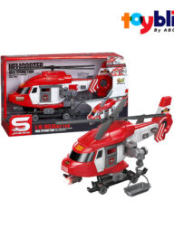 Toybliss Rescue Helicopter with Realistic lights &amp; Sounds (JS128A), Ages 3+