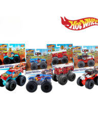 Hot Wheels HDX60 Monster Trucks Roaring Cars with Lights &amp; Sounds (Damaged Box), Ages 3+
