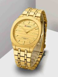 CURREN 8444 Stainless Steel Ultra Thin Quartz Fashion Watch Men For-Gold
