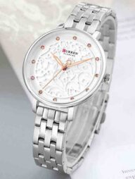 CURREN 9046 Ladies Chain Quartz Watch- Silver