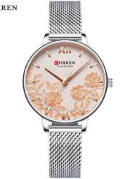 Curren 9065 Quartz Watch Luxury Brand Stainless Steel for Women-silver