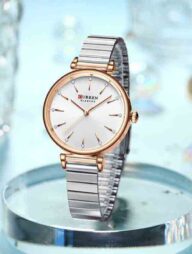 Curren 9081 Analog Stainless Steel Watch For Women - Silver and Rose Gold