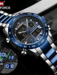 Naviforce Nf 9171 Stainless Steel Wrist Watch for Men - Blue