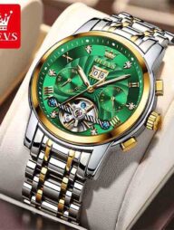 OLEVS 9910 Mechanical Wrist Watch Men - Green