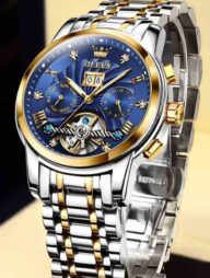 OLEVS 9910 Mechanical Wrist watch Men - Blue