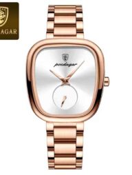 POEDAGAR 783 Luxury Elegant Women's Watch - Rose Gold and White