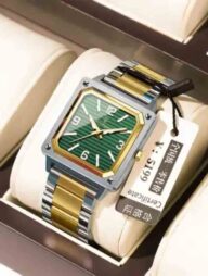 POEDAGAR 870 Luxury Elegant Men’s Watch - Golden And Green