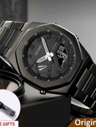 SKMEI 1816 Stylish Premium Quality Quartz Watch Man For-Black