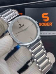 SOBER 2546 Steelness steel Men's Watch For-Silver And Gray