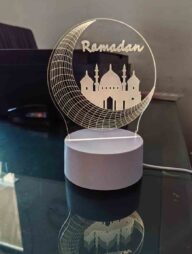 Islamic 3d home decorating tablet or bedside lamp (3 colour)